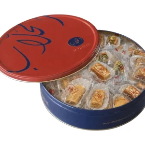 Wrapped Assorted Baklava Round Tin Box 1.5 KG
