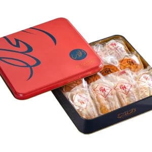 Wrapped Assorted Large Maamoul Tin Box - 12 Pieces