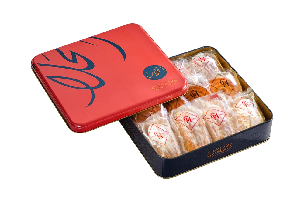 Wrapped Assorted Large Maamoul Tin Box – 12 Pieces